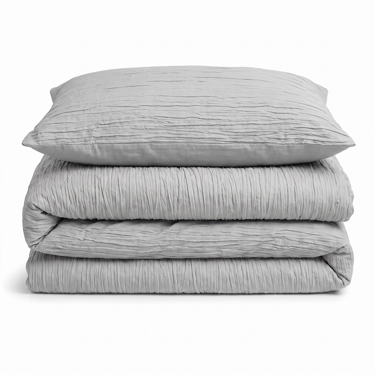 Velosso Calais Crinkle Duvet Cover & Pillowcase Set