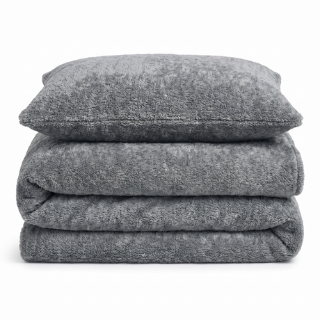Velosso Teddy Marl Duvet Cover & Pillowcase Set