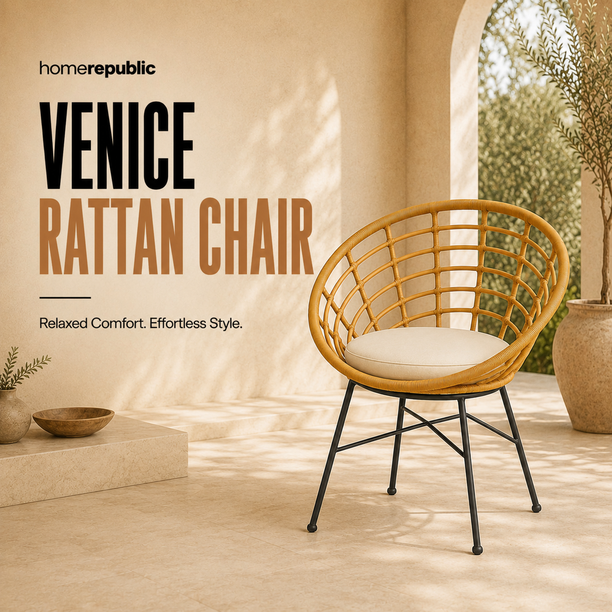 Home Republic Venice Rattan Chair