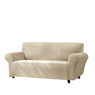Home Republic Faux Mink Stretch Fitted Sofa Cover