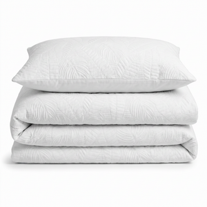 Velosso Savannah Velvet Embossed Leaf Pattern Duvet Cover and Pillowcase Set