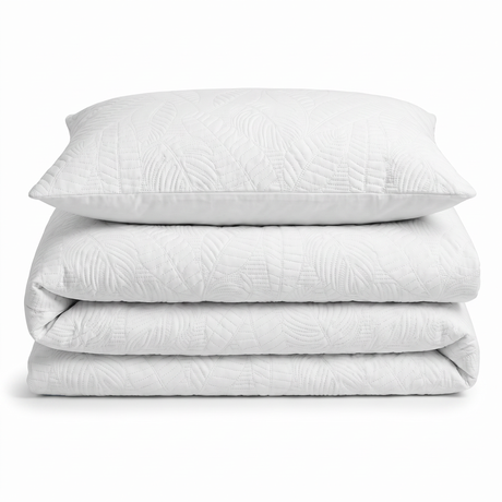 Velosso Savannah Velvet Embossed Leaf Pattern Duvet Cover and Pillowcase Set