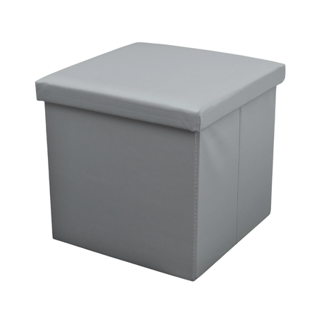 Home Republic Foldable Faux Leather Storage Ottoman