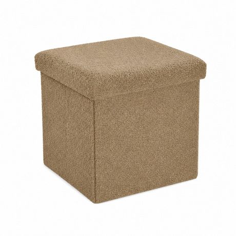 Home Republic Foldable Boucle Storage Ottoman