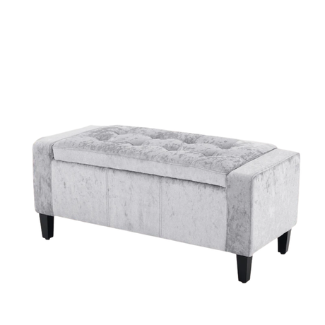 Home Republic Bijou Crushed Velvet Storage Seat
