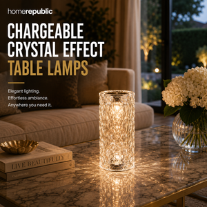 Home Republic Chargeable Crystal Effect Table Lamps