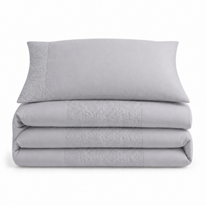 Velosso Quilted Floral Duvet Cover & Pillowcase Set