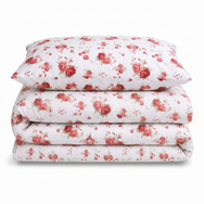Florelle Delicate Floral Printed Duvet Cover and Pillowcase Set