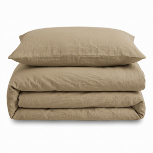 Velosso Washed Linen Look Duvet Cover & Pillowcase Set