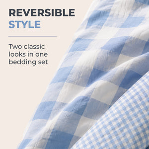 Sweet Dreams Wyndham Gingham Check Duvet Cover and Pillowcase Set