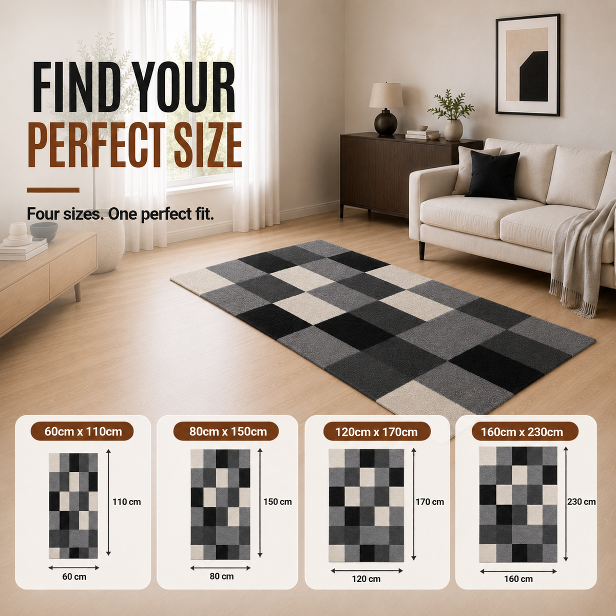 Home Republic Dexter Carved Rug Low Pile