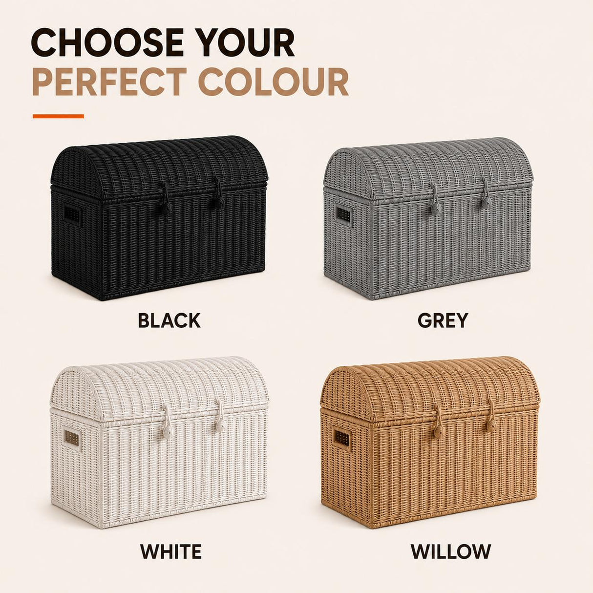 Home Republic Wicker Storage Chest