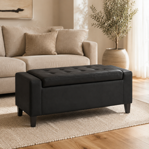 Home Republic Brayden Leather Storage Seat