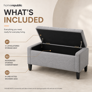 Home Republic Keswick Linen Storage Seat