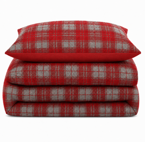 Velosso Check Teddy Duvet Cover & Pillowcase Set