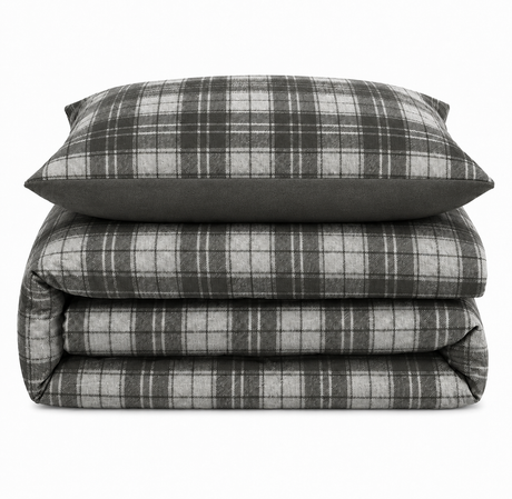 Velosso Check Teddy Duvet Cover & Pillowcase Set