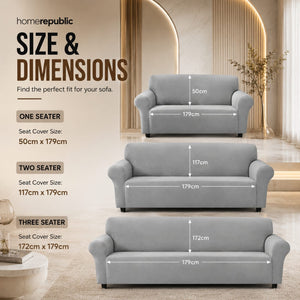 Home Republic Faux Mink Stretch Fitted Sofa Cover
