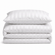 Velosso Oslo Luxury Velvet Stripe Duvet Cover and Pillowcase Set