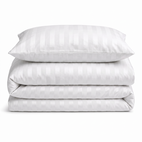 Velosso Oslo Luxury Velvet Stripe Duvet Cover and Pillowcase Set