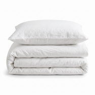 Velosso Washed Linen Look Duvet Cover & Pillowcase Set