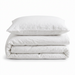Velosso Washed Linen Look Duvet Cover & Pillowcase Set