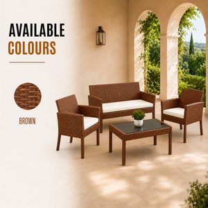 Home Republic Bali 4 Piece Garden Sofa And Table Set