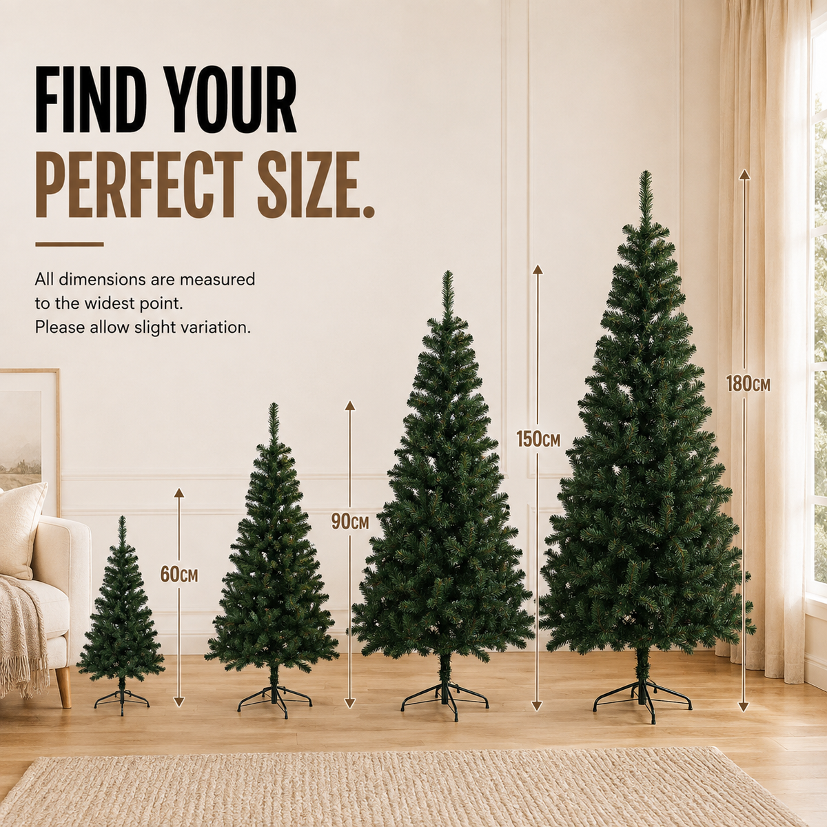 Home Republic Plain Green Christmas Tree