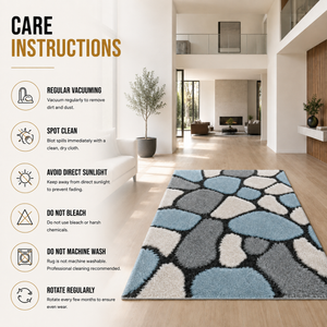 Home Republic Pebbles Shaggy Rug Long Pile