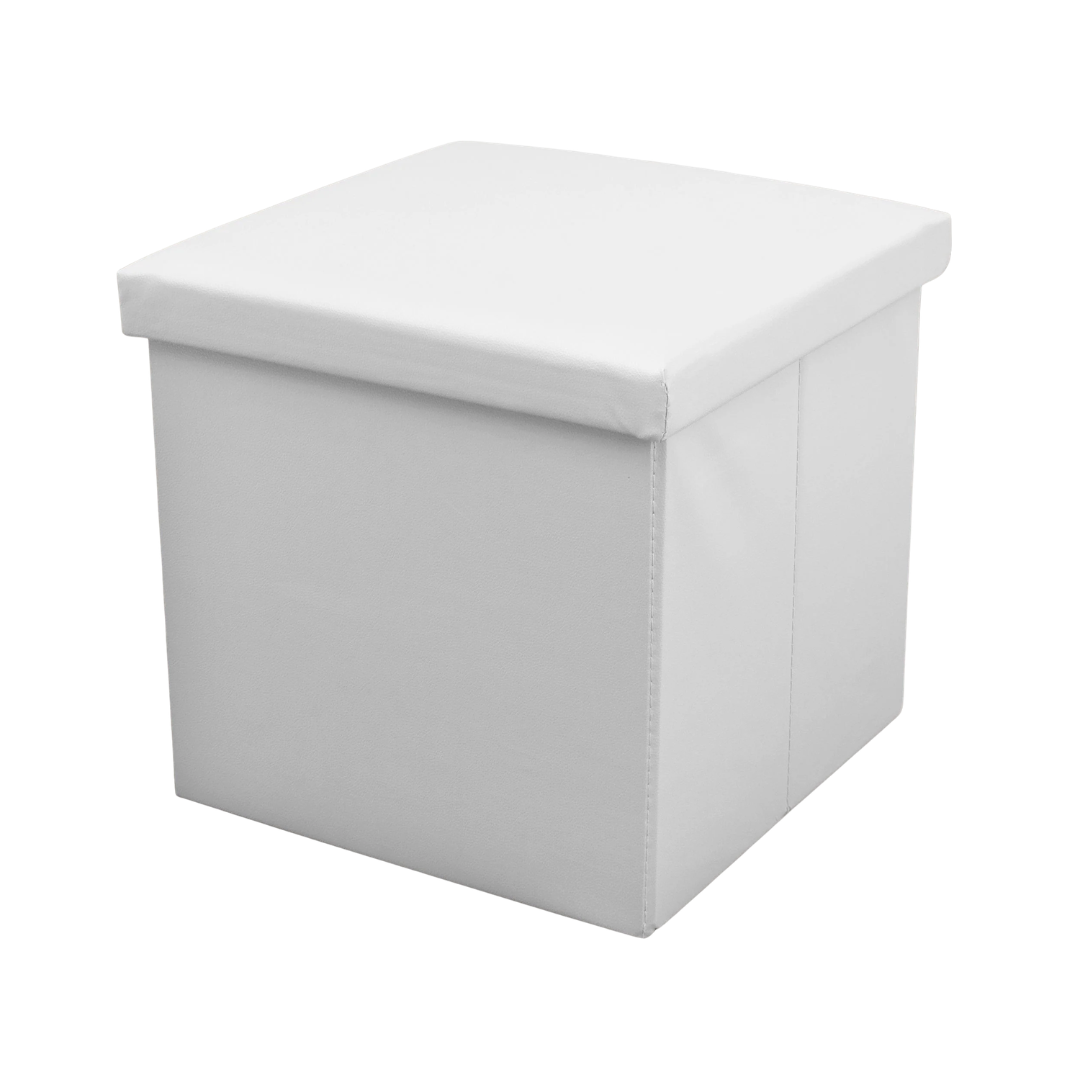 Home Republic Foldable Faux Leather Storage Ottoman
