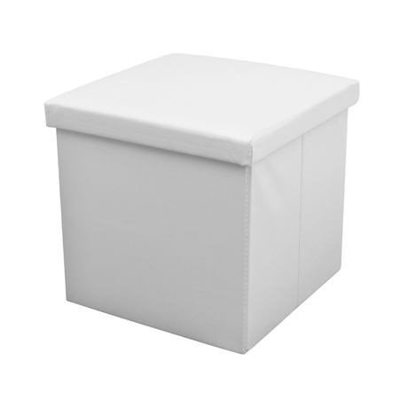 Home Republic Foldable Faux Leather Storage Ottoman