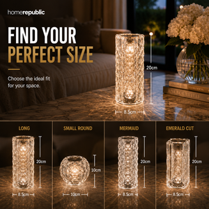 Home Republic Chargeable Crystal Effect Table Lamps