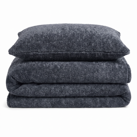Velosso Teddy Marl Duvet Cover & Pillowcase Set