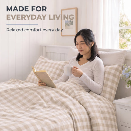 Sweet Dreams Wyndham Gingham Check Duvet Cover and Pillowcase Set