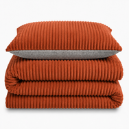Velosso Plush Cord Teddy Duvet Cover & Pillowcase Set