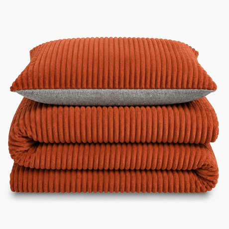 Velosso Plush Cord Teddy Duvet Cover & Pillowcase Set