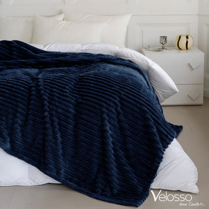 Velosso Super Soft Chunky Cord Blanket Throw