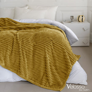 Velosso Super Soft Chunky Cord Blanket Throw