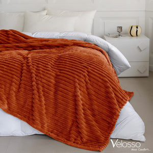 Velosso Super Soft Chunky Cord Blanket Throw