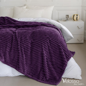 Velosso Super Soft Chunky Cord Blanket Throw