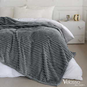 Velosso Super Soft Chunky Cord Blanket Throw