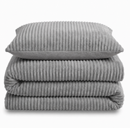 Velosso Plush Cord Teddy Duvet Cover & Pillowcase Set