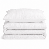 Velosso Calais Crinkle Duvet Cover & Pillowcase Set