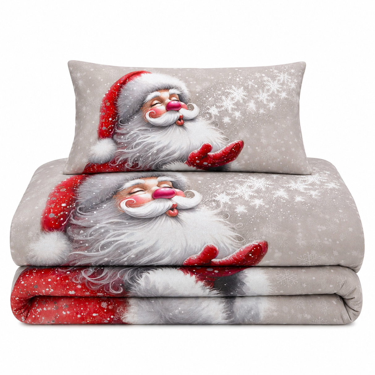 Velosso Festive Santa Kiss Duvet Cover And Pillowcase Set
