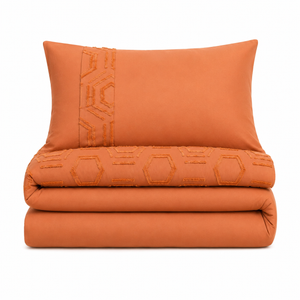 Velosso Hex Tuft Duvet Cover & Pillowcase Set