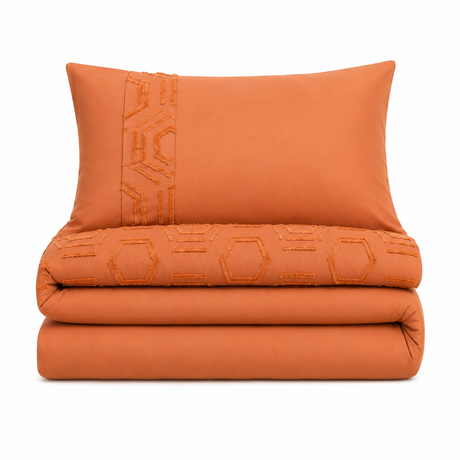 Velosso Hex Tuft Duvet Cover & Pillowcase Set