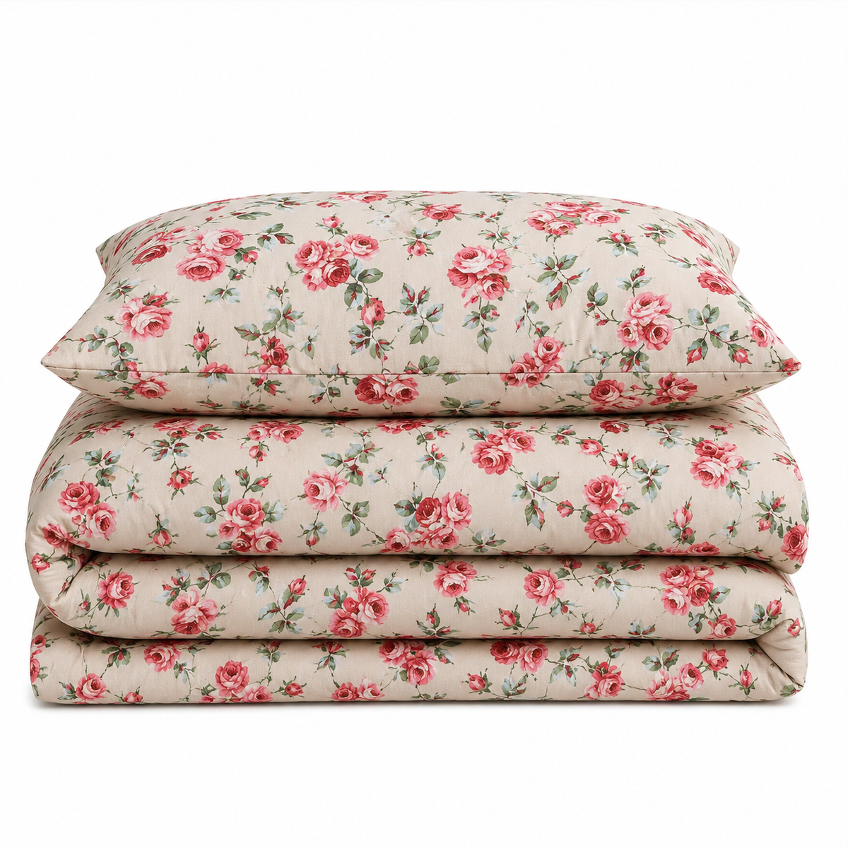 Velosso Peony Flannel Duvet Cover & Pillowcase Set