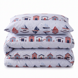 Portfolio Beach Huts Duvet Cover & Pillowcase Set