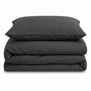 Velosso Washed Linen Look Duvet Cover & Pillowcase Set