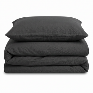 Velosso Washed Linen Look Duvet Cover & Pillowcase Set
