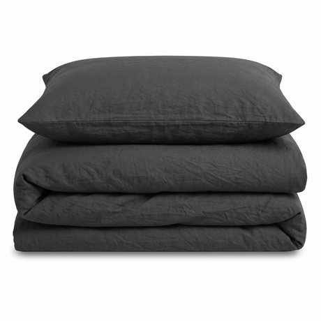Velosso Washed Linen Look Duvet Cover & Pillowcase Set